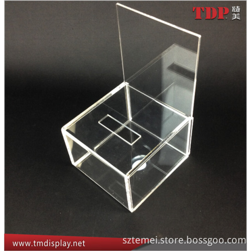 cheap donation boxes donation bin clear acrylic donation box with sign holder